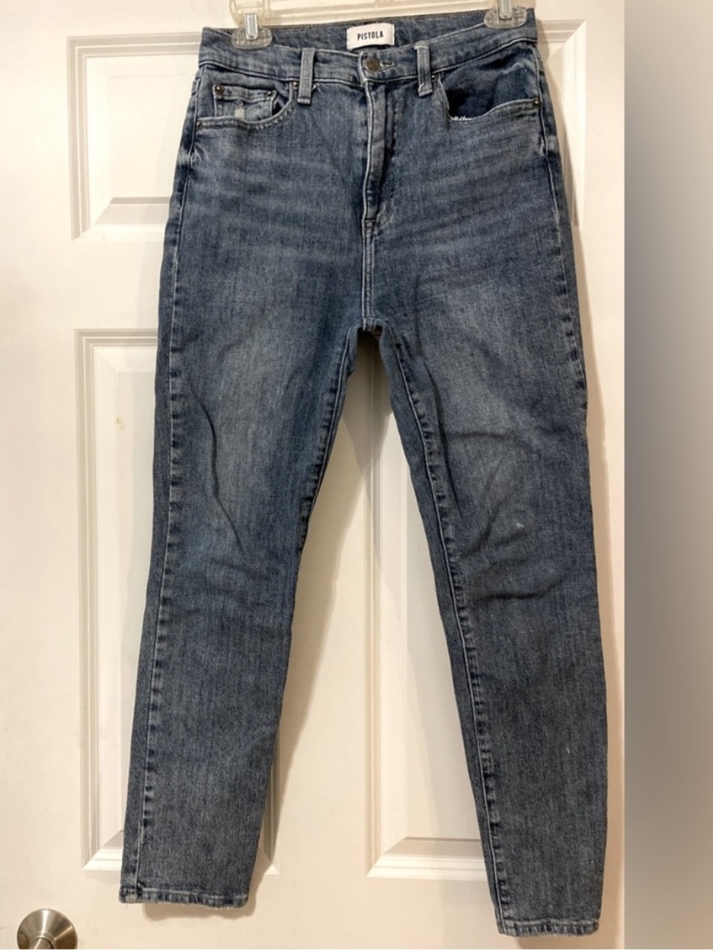 pistola Straight Leg Jeans in Medium Blue Wash